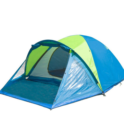 Two Aktive camping tents, 240x130x330 cm, set up outdoors for sport, camping, and hiking adventures.