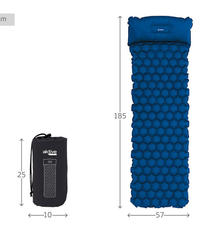 Aktive TPU camping mat, 185 x 15 x 57 cm, outdoor sport and hiking gear, lightweight and durable for camping adventures