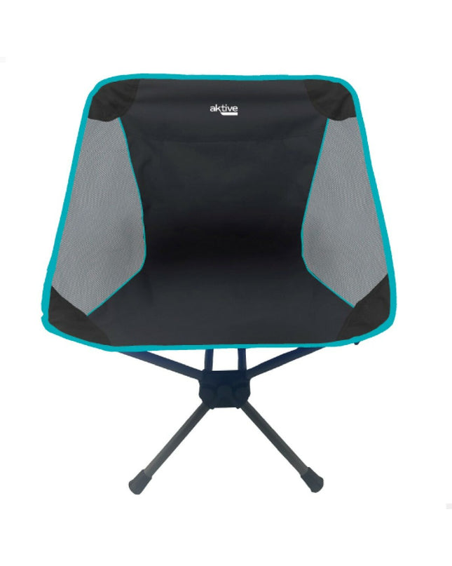 Set of four Aktive portable camping chairs, foldable outdoor seats ideal for camping and hiking, measuring 58x66x46 cm.