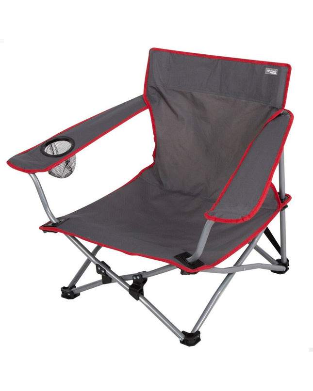 Set of four Aktive foldable camping chairs in outdoor setting, lightweight sport and outdoor camping furniture.