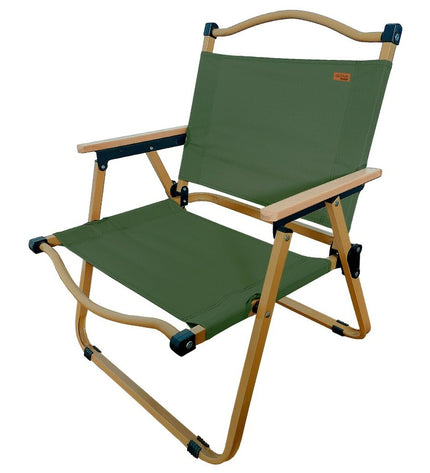 Pair of Aktive foldable camping chairs, lightweight outdoor seats for camping and hiking, shown in a compact folded position.