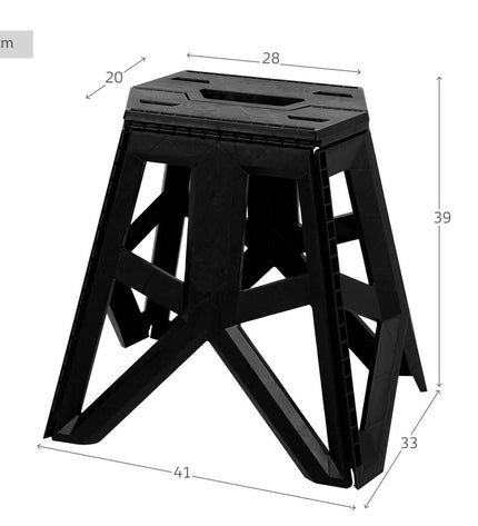 Set of four Aktive foldable outdoor camping chairs in black, compact 41x39x33 cm, ideal for sport, camping, and hiking.