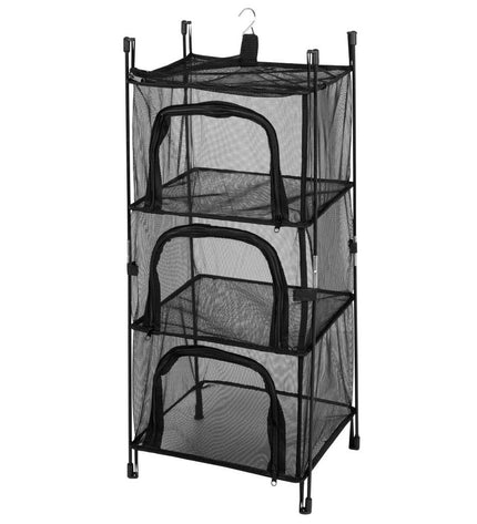 Set of four Aktive camping storage boxes, 38x87x36 cm, ideal for outdoor camping and hiking organization.