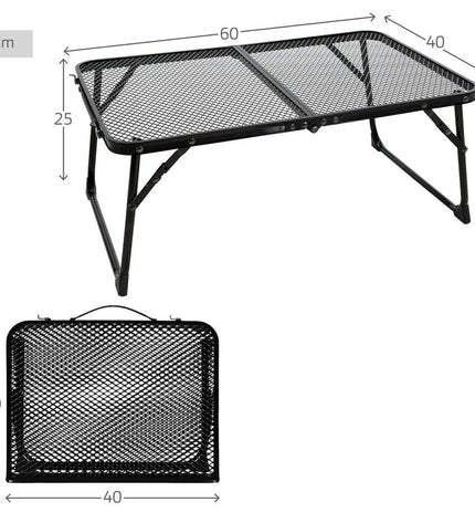 Set of four Aktive folding tables for outdoor camping and hiking, measuring 60 x 25 x 40 cm, lightweight and portable.