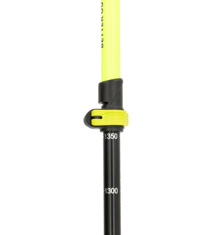 Set of six Aktive trekking poles, 135 cm long, suitable for outdoor camping and hiking activities.