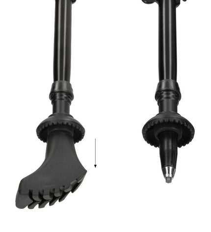 Set of four Aktive trekking trekking poles, 135 cm long, designed for outdoor hiking and camping activities.