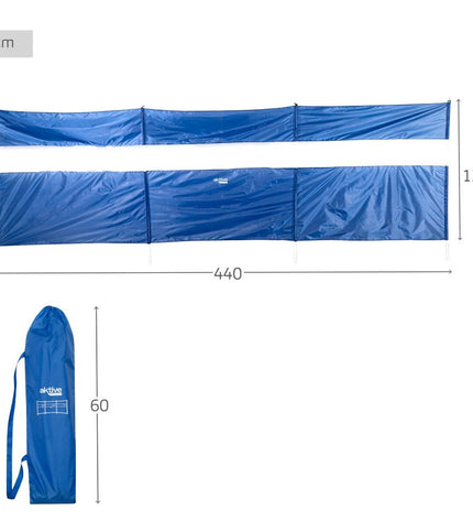 Aktive Strandtent Aktive Polyester outdoor shelter with 440 x 130 cm coverage, ideal for camping and outdoor activities.