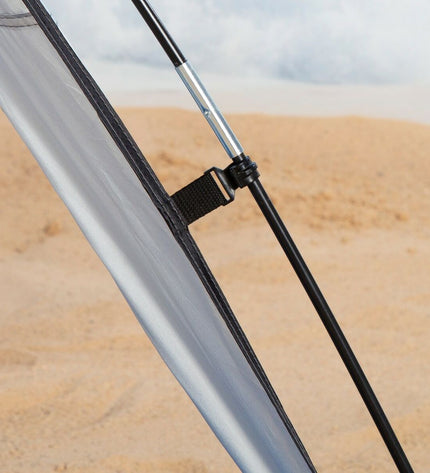Aktive Sport en outdoor strandtent in polyester, 220 x 115 x 120 cm, suitable for camping and outdoor activities.