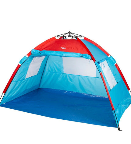 Aktive Strandtent Aktive polyester beach tent in blue, 213x120x133 cm, suitable for outdoor camping and outdoor activities.