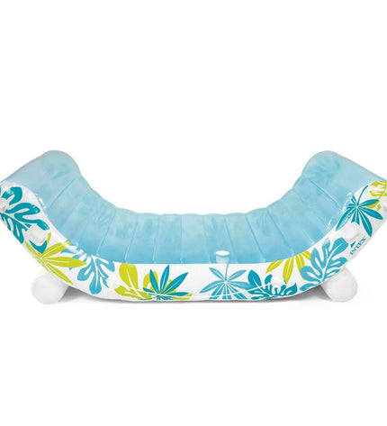 Two Intex inflatable mattresses, 224 x 165 x 150 cm, shown laid out, designed for outdoor recreation and play.
