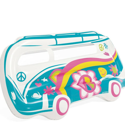Six Intex inflatable boat mattresses, 178 x 91 x 23 cm, designed for outdoor play and water activities.