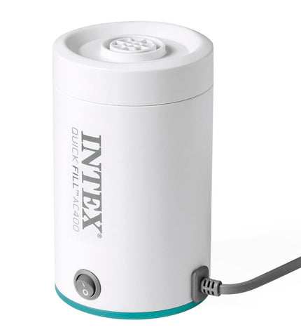 Set of six Intex air pumps for outdoor sports, camping, and hiking, shown in a compact, portable design for easy use.