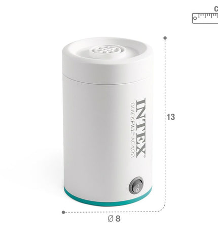 Intex luchtpomp for outdoor and camping use, shown with six compact air pumps suitable for sports and outdoor activities.