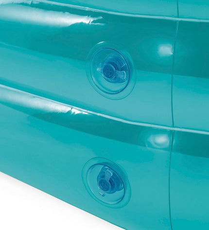 Two Intex inflatable garden pools measuring 254 x 56 x 254 cm, suitable for outdoor use, with a focus on summer fun.