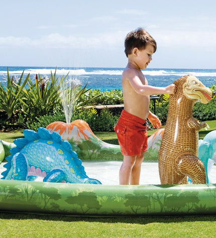 Intex PVC water sprinkler toy for outdoor play, large 201x36x201 cm, ideal for kids' water games and outdoor fun