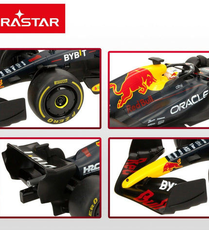Red Bull remote control police car toy set, 1:12 scale, 47x10x17 cm, includes two vehicles for children’s play.