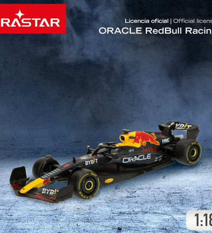 Red Bull remote-controlled police cars in marine blue, 1:18 scale, four-piece set, measuring 31x6.5x11 cm, suitable for children.