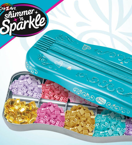 Set of four Cra-Z-Art jewelry making kits with colorful beads and accessories in 25x4x10 cm size for creative craft activities.