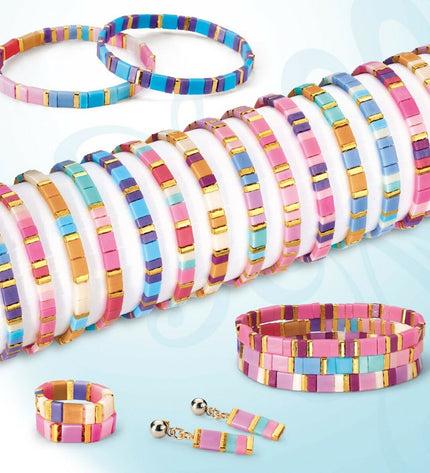 Set of four Cra-Z-Art jewelry making kits with colorful beads and accessories, ideal for creative jewelry crafting activities.