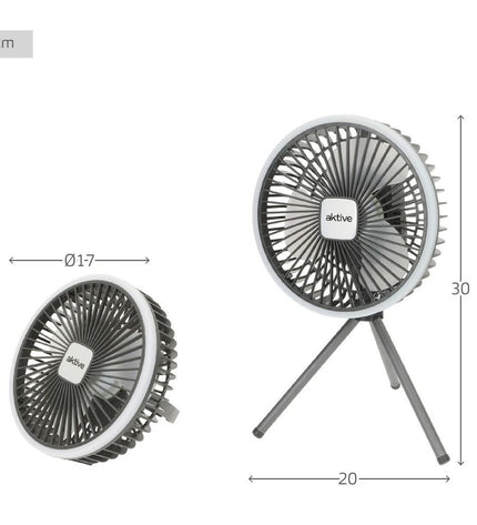 Six Aktive LED outdoor garden lights with ABS casings arranged in a row, suitable for outdoor decoration and illumination.