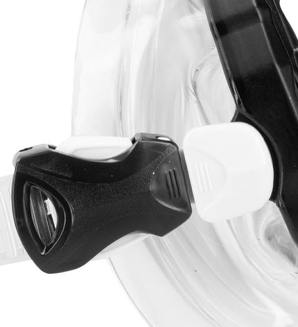 Pair of AquaSport black children's and adult snorkel masks and snorkel tubes for water sports and outdoor swimming.