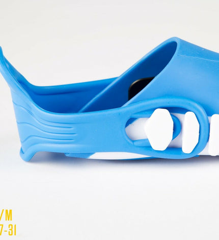 Blue junior AquaSport diving mask with snorkel and swim fins for watersports, shown in a set of two.