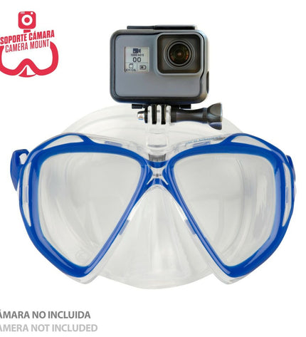 Blue AquaSport snorkeling mask and snorkel set for kids and adults, perfect for water sports and outdoor swimming activities.