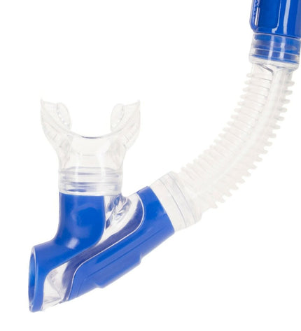 Blue AquaSport kids' snorkel mask and snorkel set for children and adults, featuring adjustable straps and durable design for watersports.