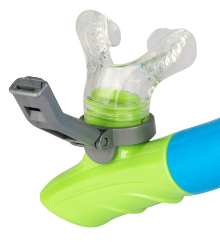 Pair of AquaSport blue kids' snorkel masks and snorkel tubes for water sports, ideal for swimming and snorkeling adventures.
