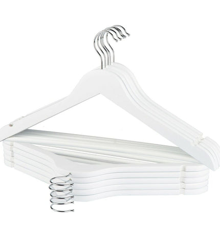 Max Home wooden and steel Kleerhangerset with 10 pieces, ideal for home storage and organization, measuring 44.5 x 23 x 1 cm.