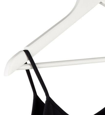 Max Home wooden and steel closet hangerset with 10 pieces, measuring 44.5 x 23 x 1 cm, for home organization and storage.
