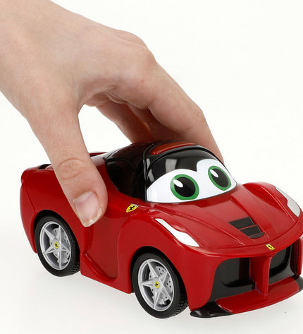 Six Ferrari remote control police cars, 13x6.5x7.5 cm, featuring detailed design and vibrant colors, ideal for children's play.