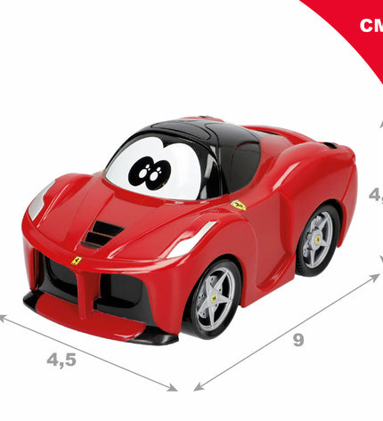 Six Ferrari toy playset cars, 100 x 0.1 x 70 cm, colorful plastic miniature cars for children’s play and collection.