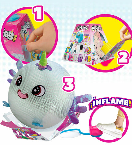 Four Eolo Celeste plush inflatable cuddle toys, soft plastic with 45cm square size, perfect for play and comfort.