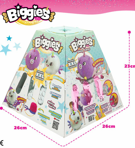 Set of four Eolo Celeste plush inflatable toys, 45x45x45 cm, colorful soft toys for play and comfort.