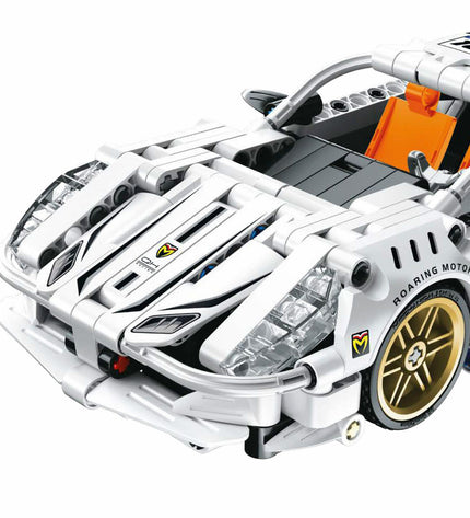 BigBuy Kids Bouwspel Auto 437 onderdelen, colorful plastic car building set with various pieces for imaginative play.