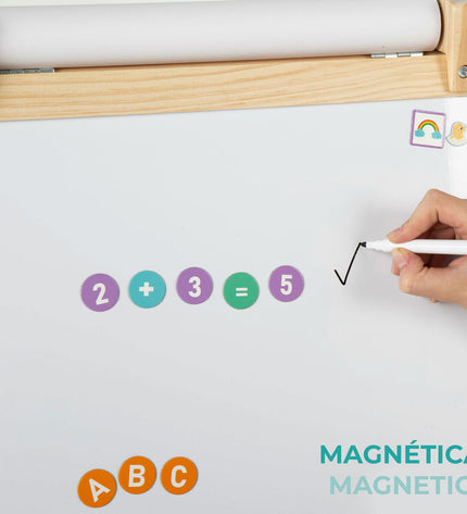 Two Colorbaby double-sided chalkboards, 57x93x59 cm, ideal for children's creative activities and play.