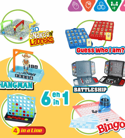 Set of four CB Games board games, colorful and fun, featuring various game pieces and packaging for family entertainment.