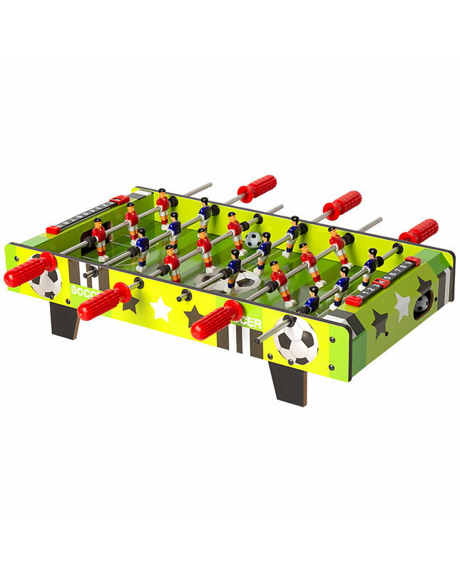 Two CB Games foosball tables, 60x14x32 cm, designed for play and fun, with detailed soccer-themed features.