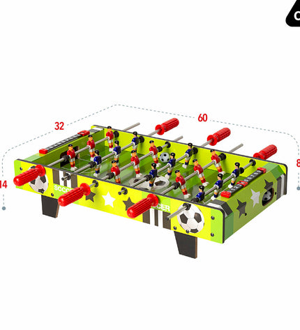 Pair of CB Games tabletop football game sets, 60x14x32 cm, featuring miniature football players and goal structures for fun gameplay.
