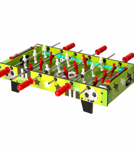 Two CB Games foosball tables, 60x14x32 cm, toy game set with colorful rods and miniature players for indoor play.