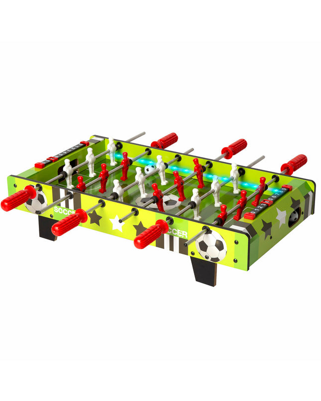 Two CB Games foosball tables, 60x14x32 cm, toy game set with colorful rods and miniature players for indoor play.