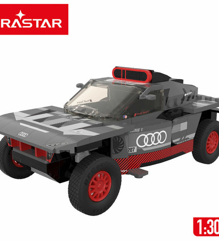 Audi Bouwspel Auto 376 onderdelen, set of toy parts for building and playing with an Audi-themed construction game.