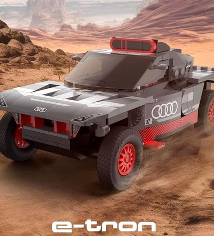 Audi Bouwspel auto with 376 parts, detailed toy car and assembly components for building and play.