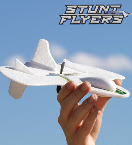 Six Maisto remote control toy airplanes arranged together, colorful plastic aircraft for kids' play and collection.
