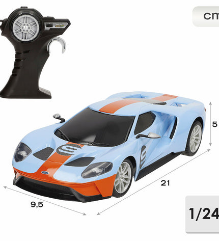 Set of six Ford remote-controlled police cars, 21x5x9.5cm, toy vehicles for kids, featuring detailed Ford police car design.
