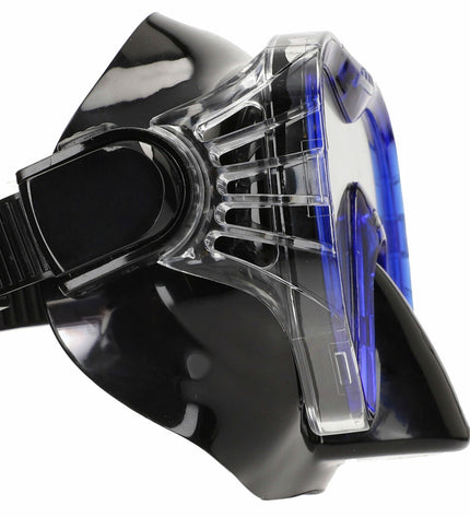 Set of 6 AquaSport children's snorkel masks and snorkels in blue and red, suitable for watersport and outdoor activities.