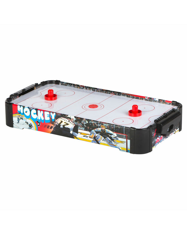 Two Colorbaby hockey tables measuring 69x10x36 cm, designed for kids' arcade-style game fun with colorful, compact design.