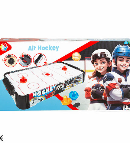 Two Colorbaby hockey tables, 69 x 10 x 36 cm, designed for children's games and play, with colorful, compact tabletop design.