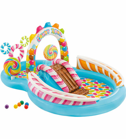 Intex inflatable children's pools, 295 x 130 x 191 cm, two colorful outdoor swimming pools for kids, suitable for play and cooling off